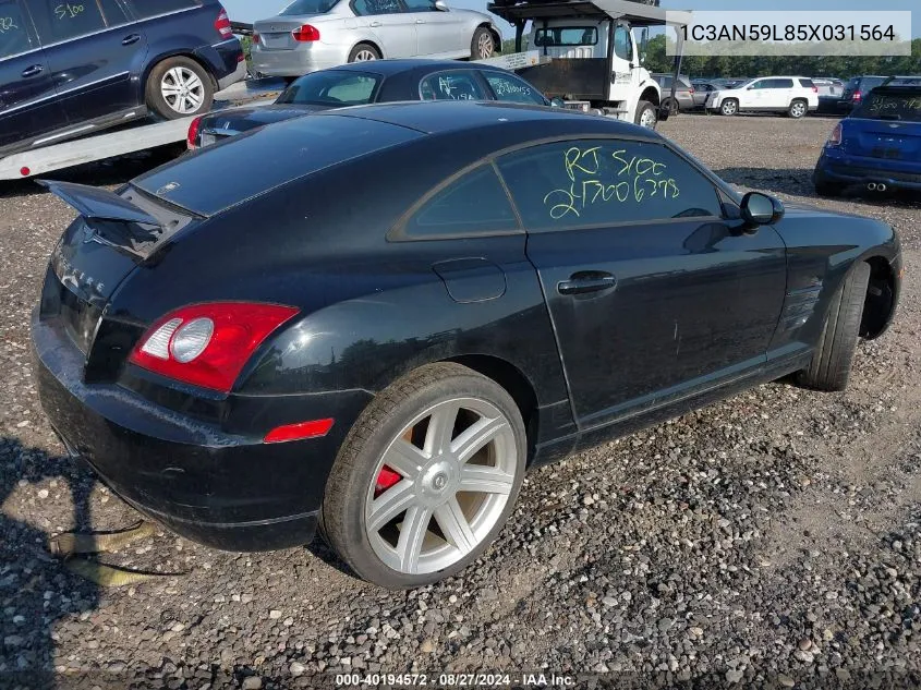 2005 Chrysler Crossfire VIN: 1C3AN59L85X031564 Lot: 40194572