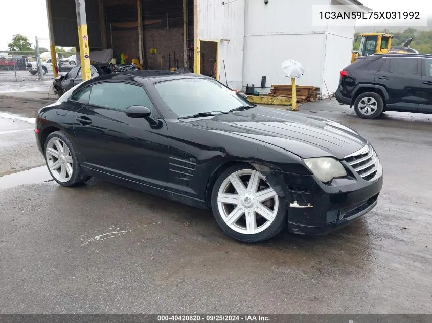 2005 Chrysler Crossfire VIN: 1C3AN59L75X031992 Lot: 40420820