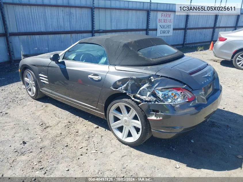 2005 Chrysler Crossfire Limited VIN: 1C3AN65L05X025611 Lot: 40493928