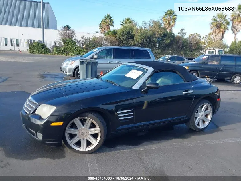 2006 Chrysler Crossfire Limited VIN: 1C3AN65L36X063688 Lot: 40704863