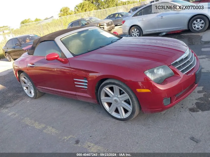 2007 Chrysler Crossfire Limited VIN: 1C3LN65LX7X070003 Lot: 40407243