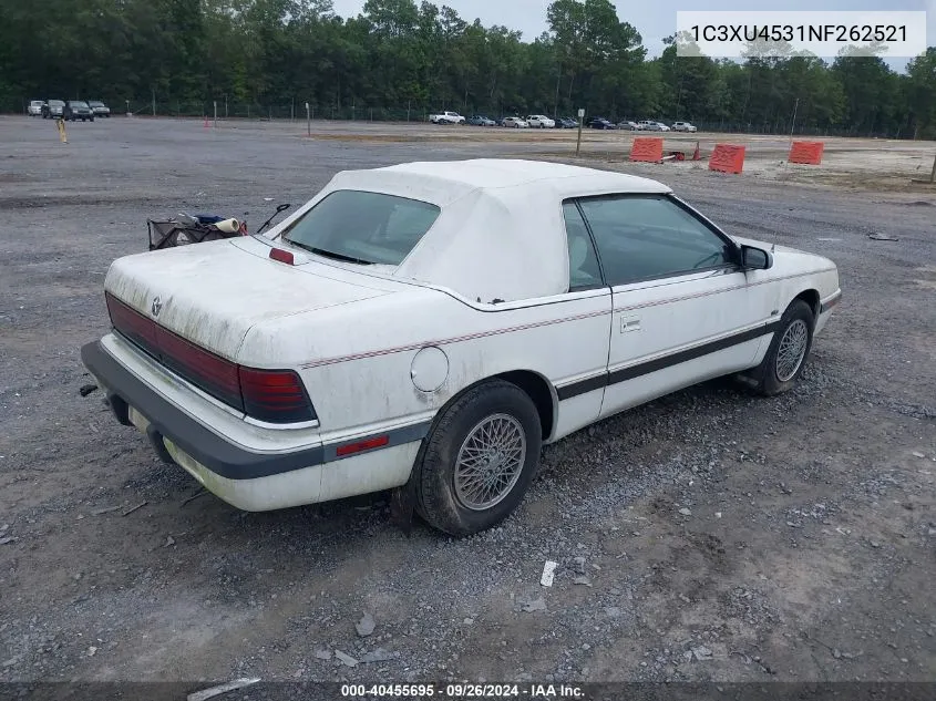 1992 Chrysler Lebaron VIN: 1C3XU4531NF262521 Lot: 40455695