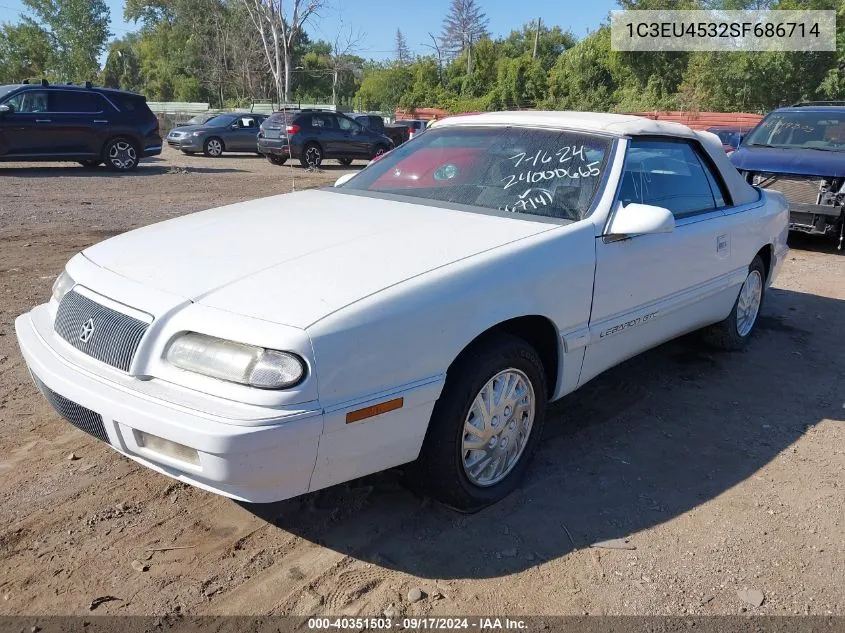 1995 Chrysler Lebaron Gtc VIN: 1C3EU4532SF686714 Lot: 40351503