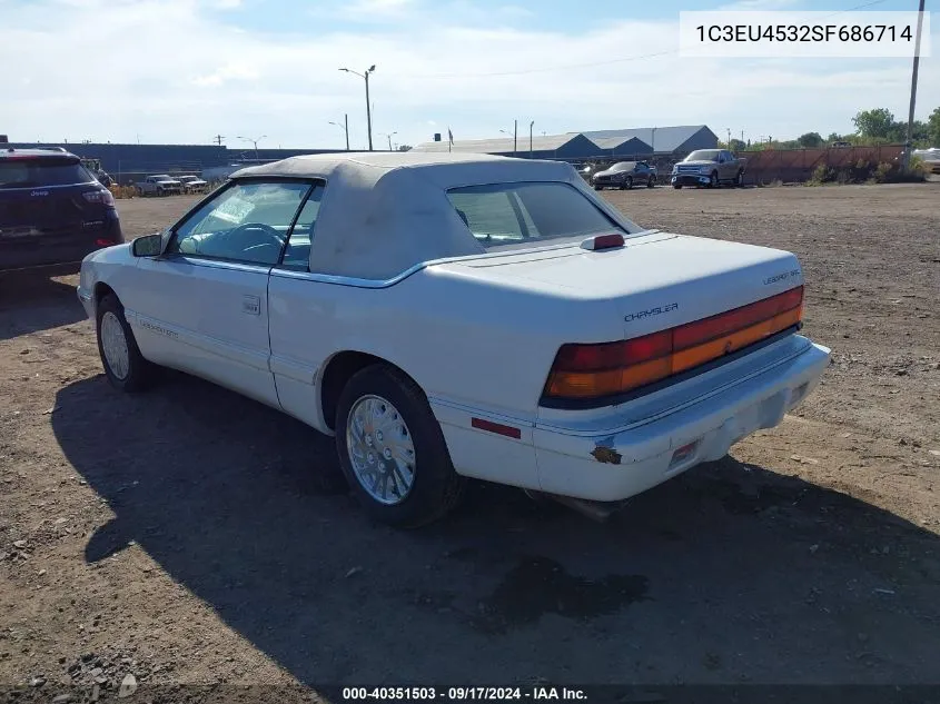 1995 Chrysler Lebaron Gtc VIN: 1C3EU4532SF686714 Lot: 40351503