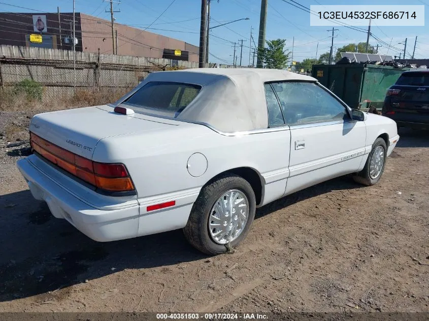 1995 Chrysler Lebaron Gtc VIN: 1C3EU4532SF686714 Lot: 40351503