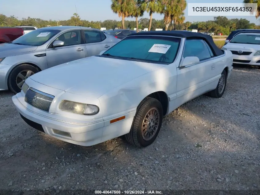 1995 Chrysler Lebaron Gtc VIN: 1C3EU453XSF654352 Lot: 40647508