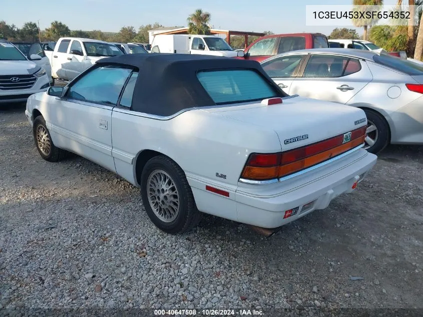 1995 Chrysler Lebaron Gtc VIN: 1C3EU453XSF654352 Lot: 40647508