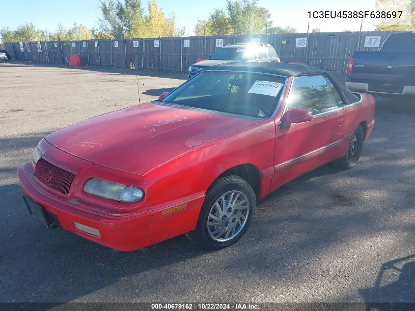 1995 Chrysler Lebaron Gtc VIN: 1C3EU4538SF638697 Lot: 40679162