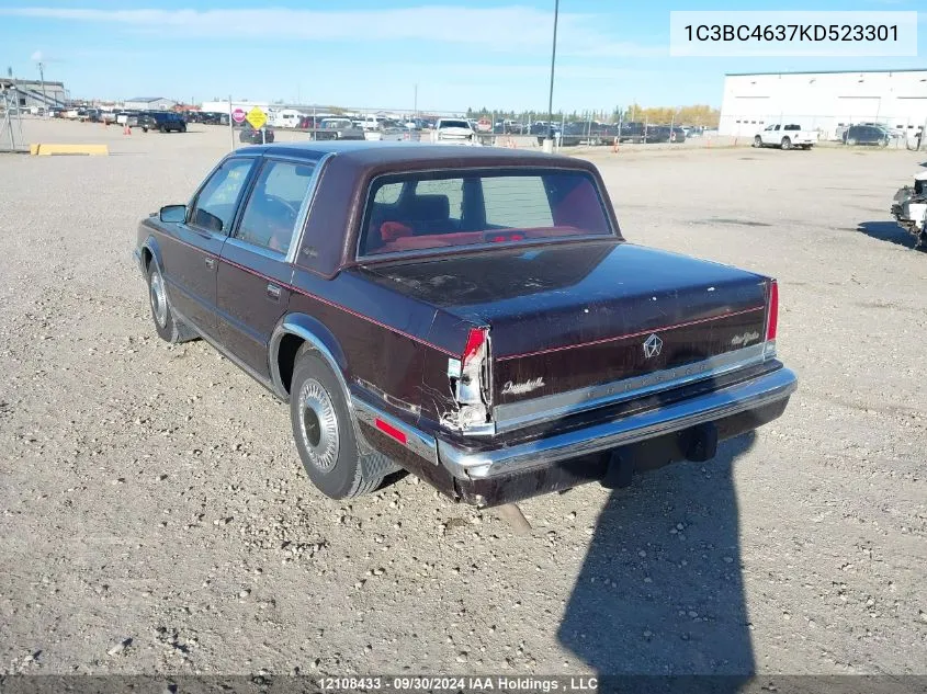 1989 Chrysler New Yorker C-Body VIN: 1C3BC4637KD523301 Lot: 12108433