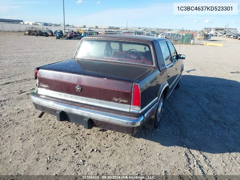 1989 Chrysler New Yorker C-Body VIN: 1C3BC4637KD523301 Lot: 12108433