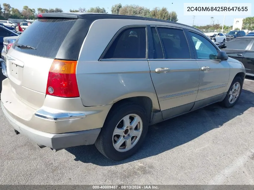 2005 Chrysler Pacifica Touring VIN: 2C4GM68425R647655 Lot: 40089487