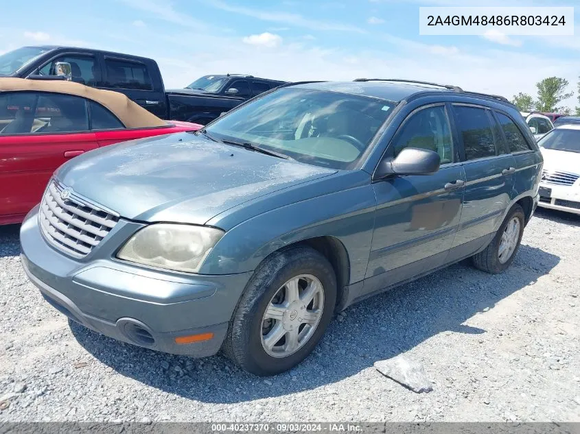 2006 Chrysler Pacifica VIN: 2A4GM48486R803424 Lot: 40237370