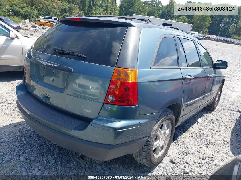 2006 Chrysler Pacifica VIN: 2A4GM48486R803424 Lot: 40237370