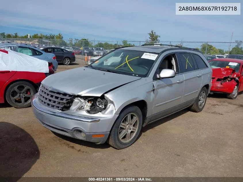 2007 Chrysler Pacifica Touring VIN: 2A8GM68X67R192718 Lot: 40241361