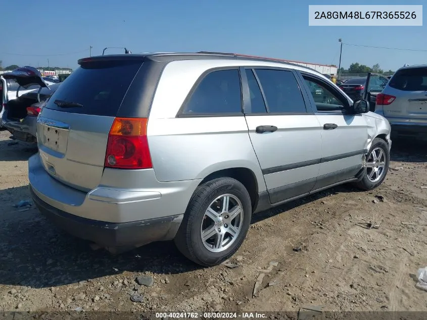 2007 Chrysler Pacifica VIN: 2A8GM48L67R365526 Lot: 40241762