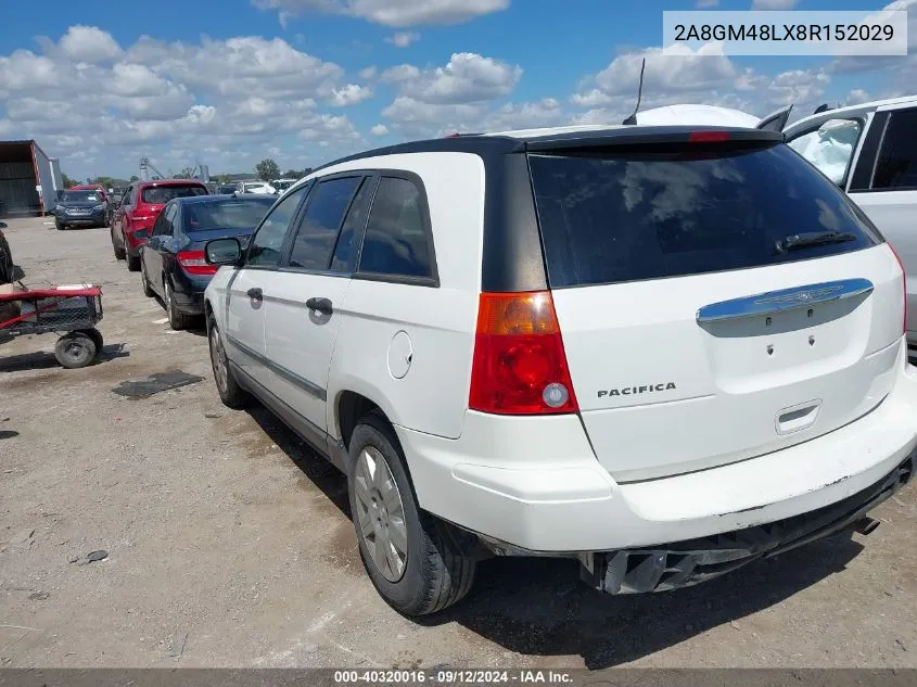 2008 Chrysler Pacifica Lx VIN: 2A8GM48LX8R152029 Lot: 40320016