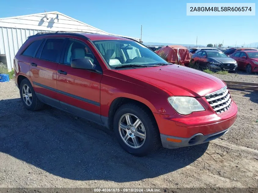 2008 Chrysler Pacifica Lx VIN: 2A8GM48L58R606574 Lot: 40361675