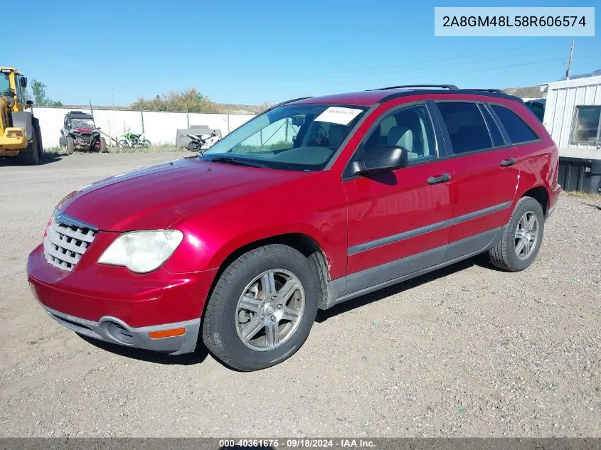 2008 Chrysler Pacifica Lx VIN: 2A8GM48L58R606574 Lot: 40361675