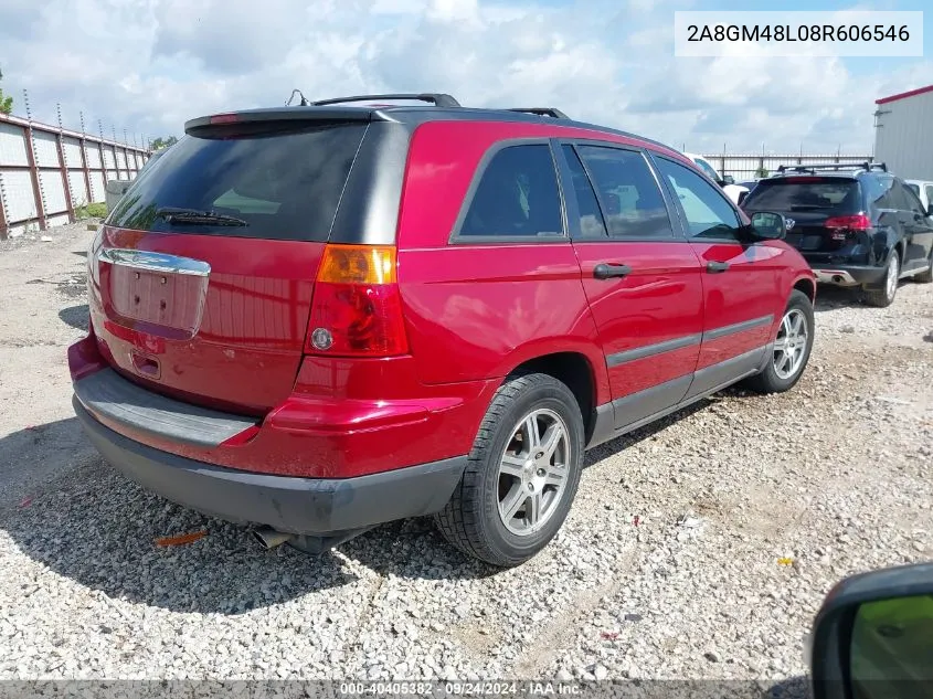 2008 Chrysler Pacifica Lx VIN: 2A8GM48L08R606546 Lot: 40405382