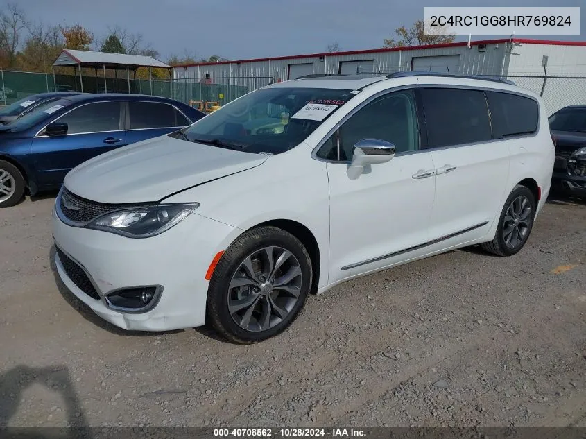 2017 Chrysler Pacifica Limited VIN: 2C4RC1GG8HR769824 Lot: 40708562