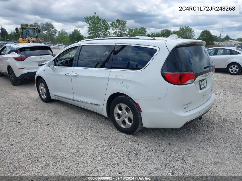 2018 Chrysler Pacifica Hybrid Touring L VIN: 2C4RC1L72JR248268 Lot: 39888882