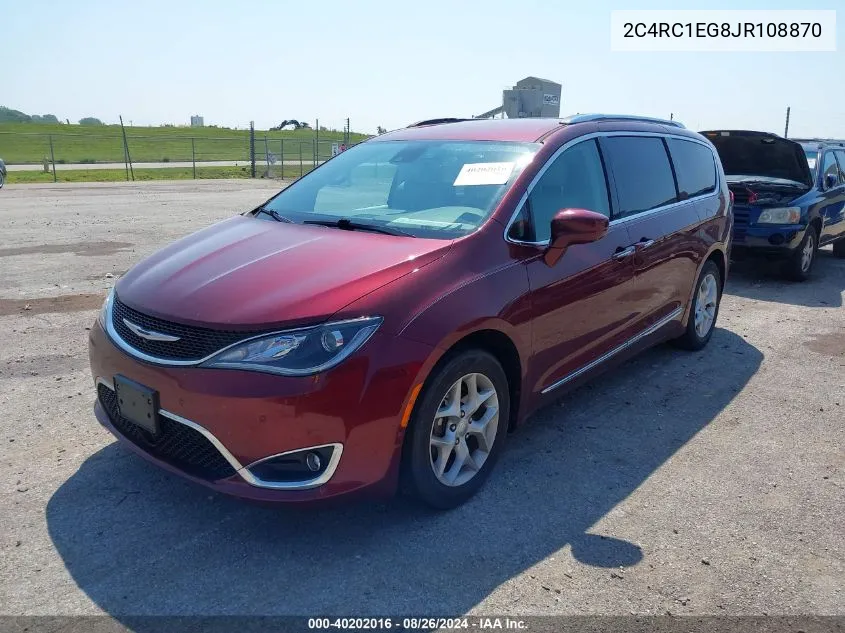 2018 Chrysler Pacifica Touring L Plus VIN: 2C4RC1EG8JR108870 Lot: 40202016