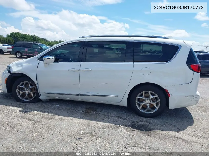 2C4RC1GG3JR170772 2018 Chrysler Pacifica Limited