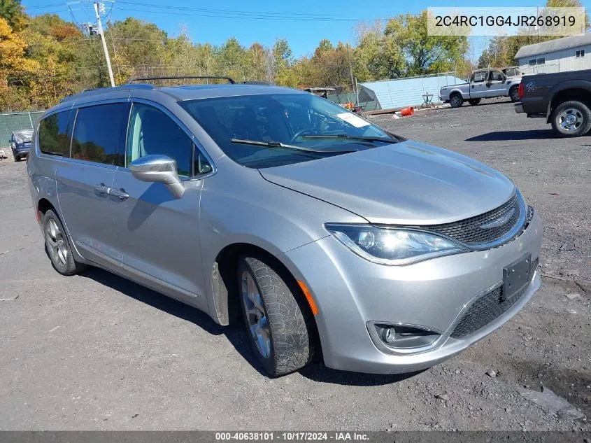 2018 Chrysler Pacifica Limited VIN: 2C4RC1GG4JR268919 Lot: 40638101