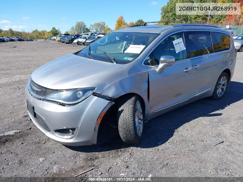 2018 Chrysler Pacifica Limited VIN: 2C4RC1GG4JR268919 Lot: 40638101