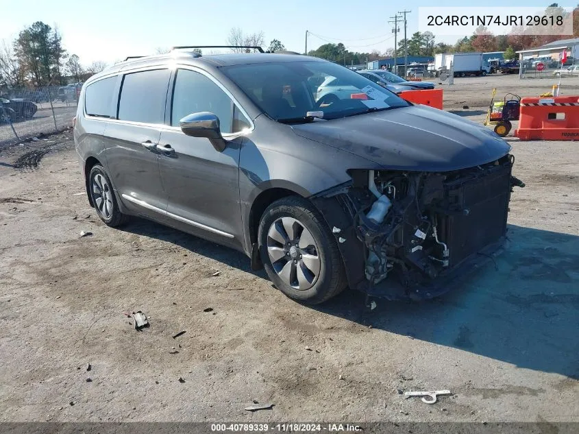 2018 Chrysler Pacifica Hybrid Limited VIN: 2C4RC1N74JR129618 Lot: 40789339