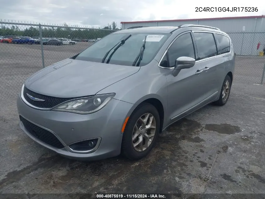 2018 Chrysler Pacifica Limited VIN: 2C4RC1GG4JR175236 Lot: 40875519