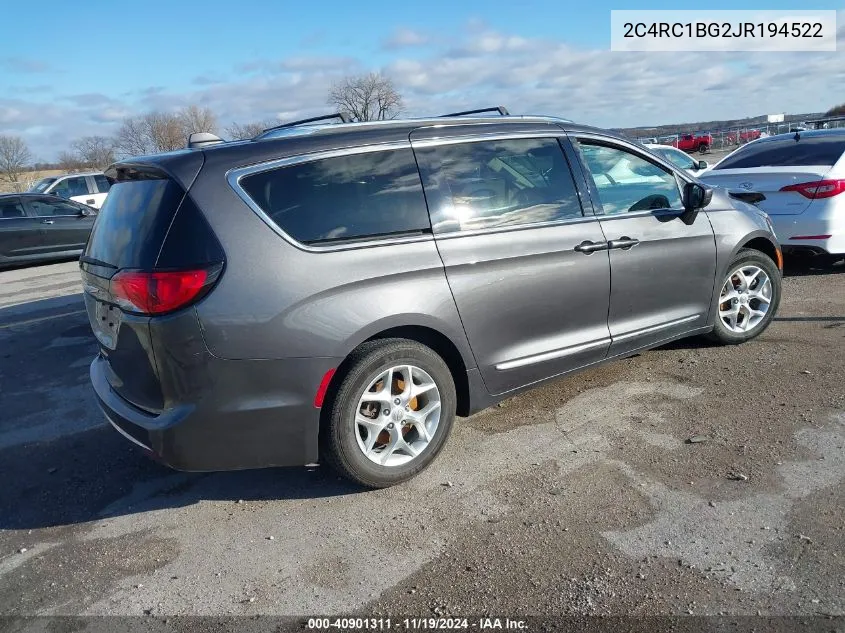 2018 Chrysler Pacifica Touring L VIN: 2C4RC1BG2JR194522 Lot: 40901311