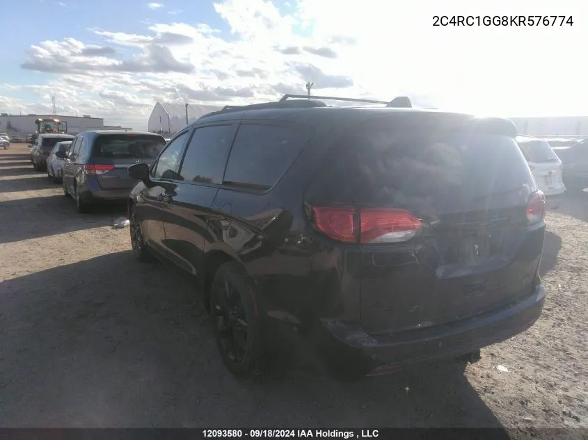 2019 Chrysler Pacifica Limited VIN: 2C4RC1GG8KR576774 Lot: 12093580