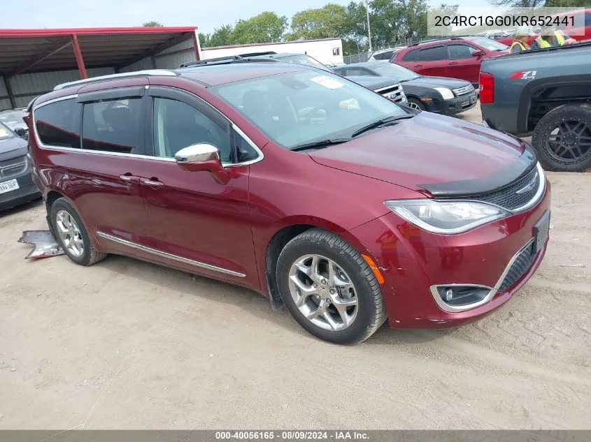 2019 Chrysler Pacifica Limited VIN: 2C4RC1GG0KR652441 Lot: 40056165