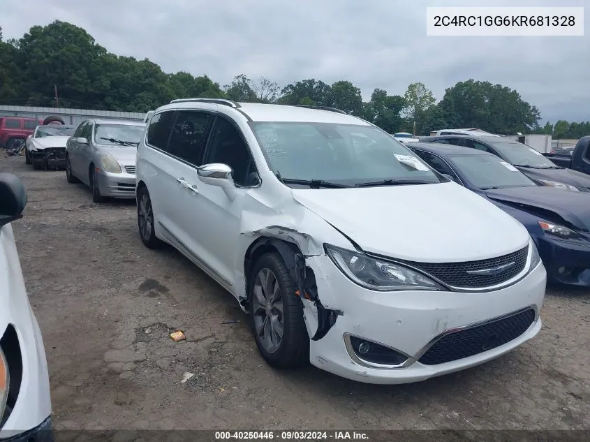 2019 Chrysler Pacifica Limited VIN: 2C4RC1GG6KR681328 Lot: 40250446