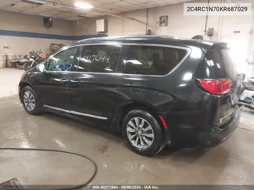 2019 Chrysler Pacifica Hybrid Limited VIN: 2C4RC1N70KR687029 Lot: 40271644