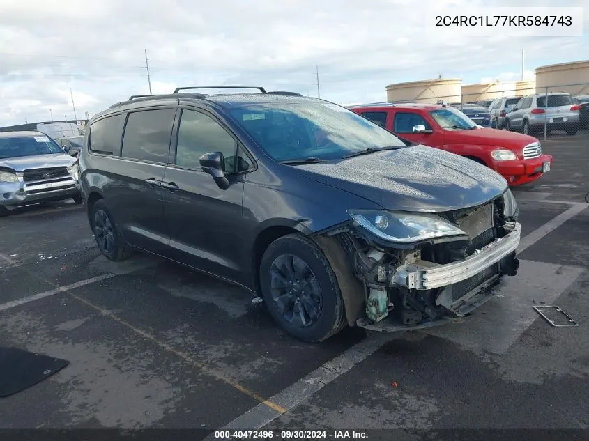 2019 Chrysler Pacifica Hybrid Touring L VIN: 2C4RC1L77KR584743 Lot: 40472496