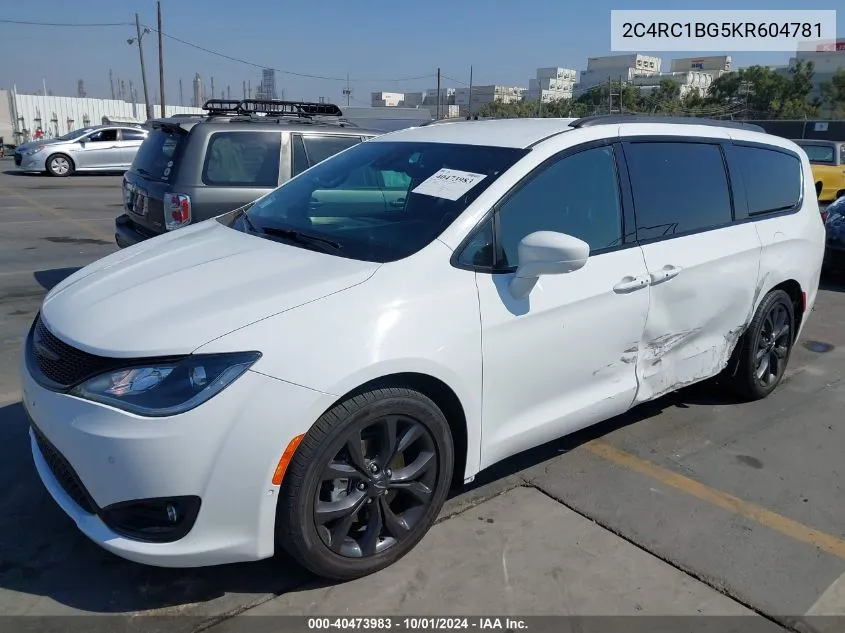 2019 Chrysler Pacifica Touring L VIN: 2C4RC1BG5KR604781 Lot: 40473983