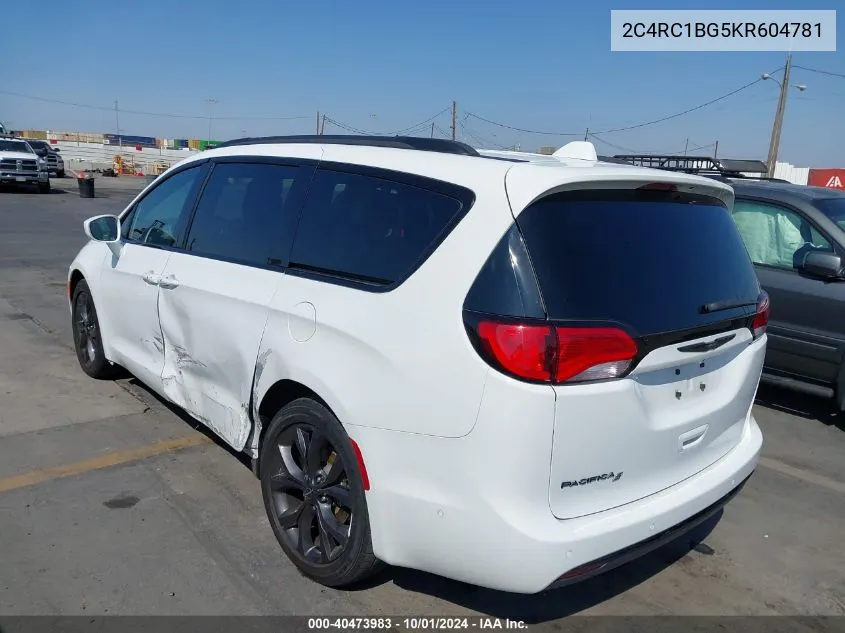 2019 Chrysler Pacifica Touring L VIN: 2C4RC1BG5KR604781 Lot: 40473983