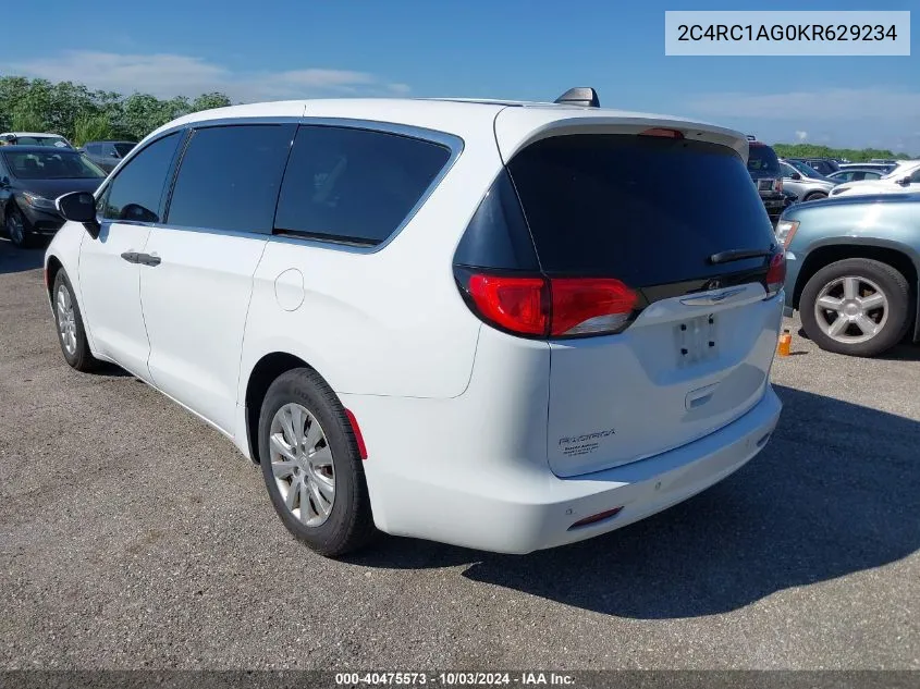 2019 Chrysler Pacifica L VIN: 2C4RC1AG0KR629234 Lot: 40475573