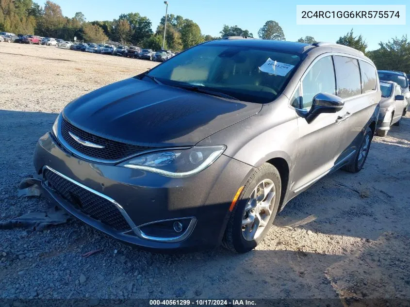 2019 Chrysler Pacifica Limited VIN: 2C4RC1GG6KR575574 Lot: 40561299