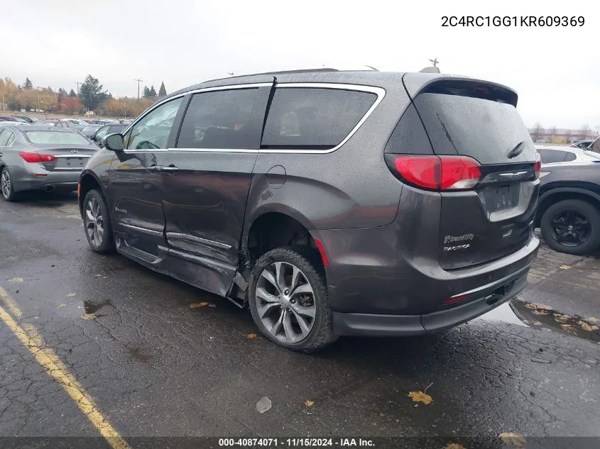 2019 Chrysler Pacifica Limited VIN: 2C4RC1GG1KR609369 Lot: 40874071