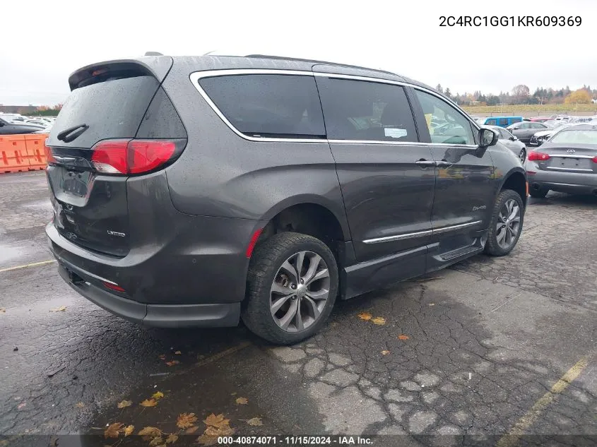 2019 Chrysler Pacifica Limited VIN: 2C4RC1GG1KR609369 Lot: 40874071