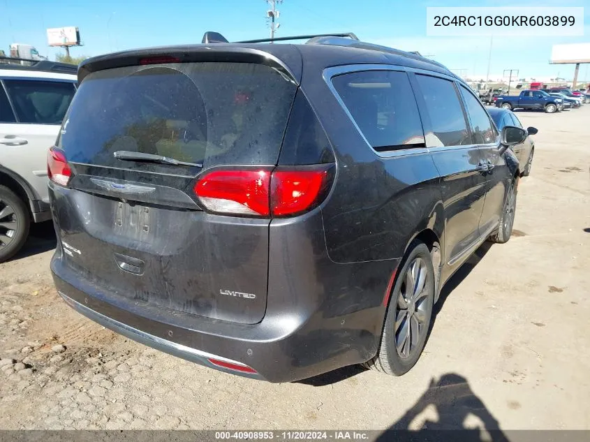 2019 Chrysler Pacifica Limited VIN: 2C4RC1GG0KR603899 Lot: 40908953