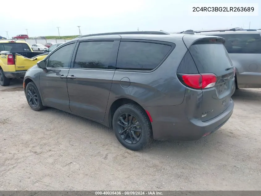 2020 Chrysler Pacifica Awd Launch Edition VIN: 2C4RC3BG2LR263689 Lot: 40035436