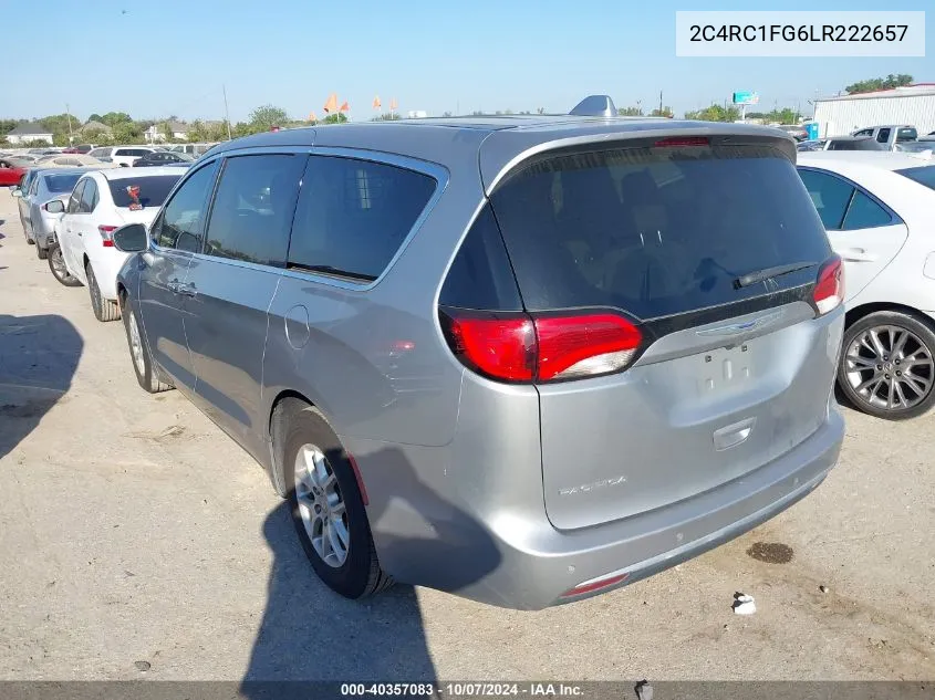 2020 Chrysler Pacifica Touring VIN: 2C4RC1FG6LR222657 Lot: 40357083