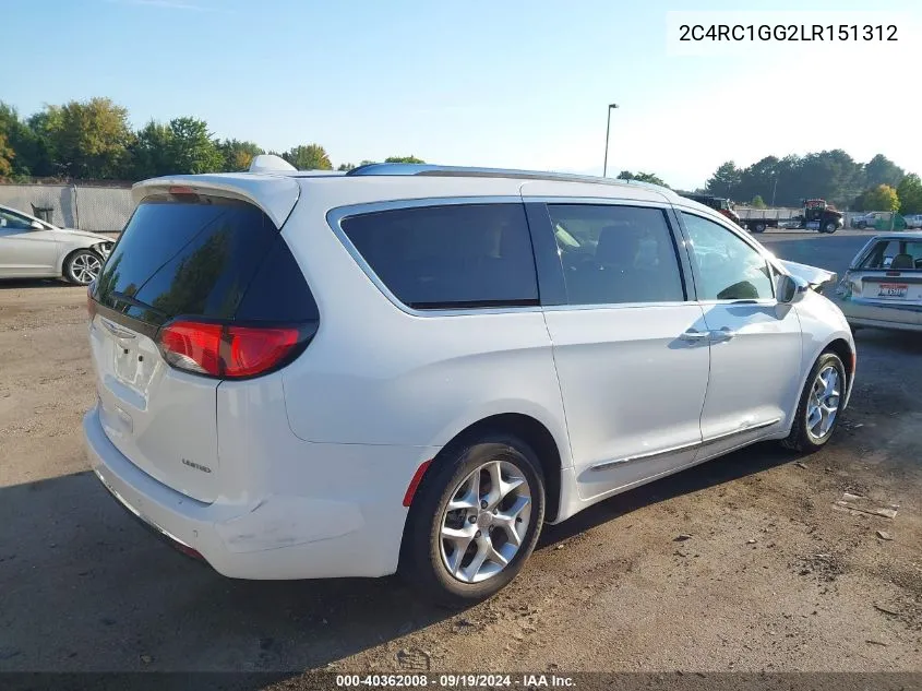 2020 Chrysler Pacifica Limited VIN: 2C4RC1GG2LR151312 Lot: 40362008