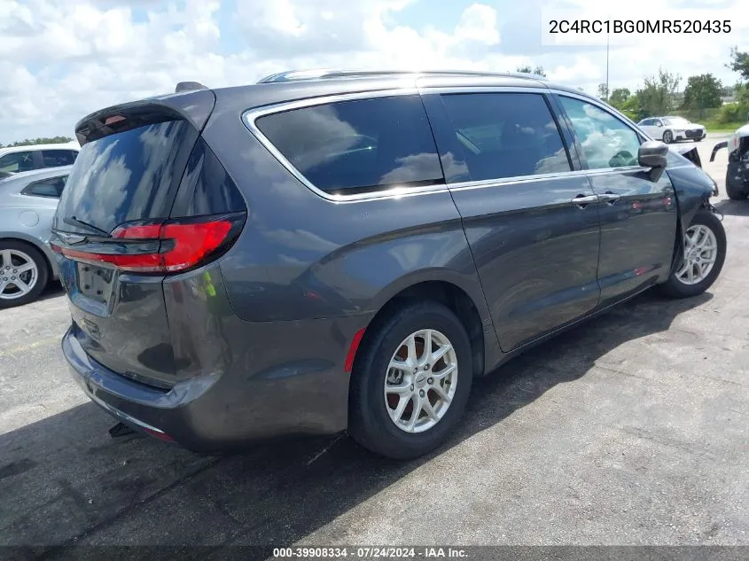 2021 Chrysler Pacifica Touring L VIN: 2C4RC1BG0MR520435 Lot: 39908334