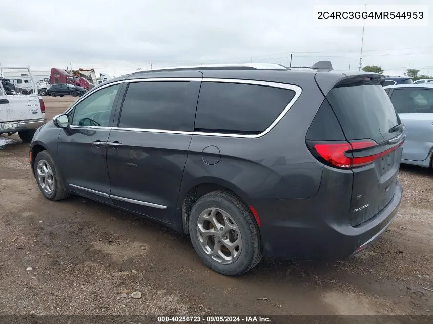 2021 Chrysler Pacifica Limited Awd VIN: 2C4RC3GG4MR544953 Lot: 40256723