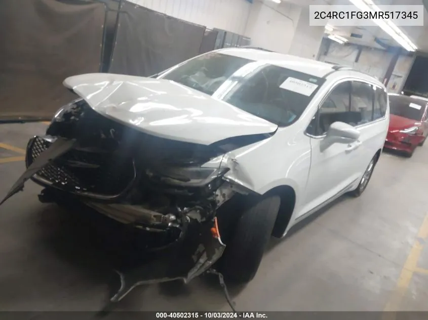 2021 Chrysler Pacifica Touring VIN: 2C4RC1FG3MR517345 Lot: 40502315